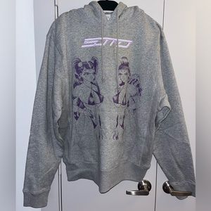 Soto Gang Double Angel Grey Heavyweight Hoodie XL